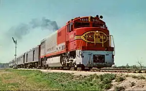 U30CG 404 pulling the Tulsan in 1969.