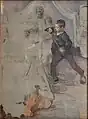 Artist's study,  "The Young Sabot Maker" on the back of The Thankful Poor; the latter  painting was finished and publicly displayed by April 1894.