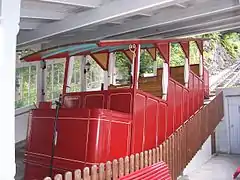 Car in lower station