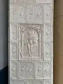The middle part of an Art Nouveau stove in a middle-class city-house from Bucharest