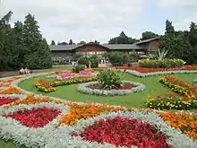 The public garden in Ciechocinek