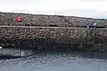 The unusual stonework at Crail Harbour