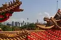 The temple overlooking the city of Kuala Lumpur.