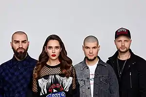 L–R: Bebko, Sanina, Lysiuk, Kibeliev (2019)