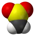 Spacefill model of sulfene