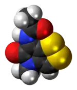 Space-filling model of the thiolutin molecule