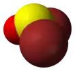 3D model of a thionyl bromide molecule