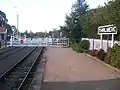 View of railway crossing from platform