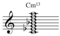 Thirteenth chord based on minor triad Playⓘ