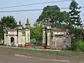 The gateway of đình Thổ Khối (variation of Trụ biểu), Hanoi, Vietnam