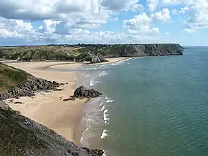 Three Cliffs Bay from the west