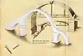 Early design of a tied-arch/through arch bridge by Fausto Veranzio