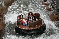 One of the rafts of the Thunder River Rapids Ride