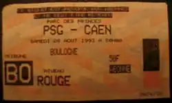 Match PSG-Caen du 28 août 1993.