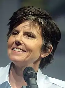 Tig Notaro speaking at the 2018 San Diego Comic-Con International in San Diego, California.