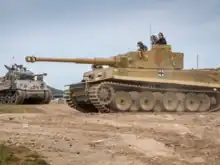 Tiger 131 and Sherman 'Fury' Tank