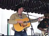 Tim Hus performing on Stephen Avenue Mall in Calgary, Alberta