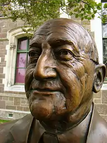 a bronze bust