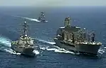 Tippecanoe refuels guided-missile destroyer USS Bulkeley (DDG-84).