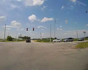 Intersection of U.S. 31 and Highway 28, in Jefferson Township