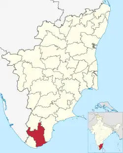 Location in Tamil Nadu