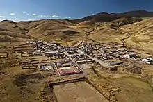 The village of Tisco as seen from the air