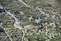 Aerial view of Tiszatarján