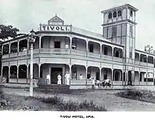 Tivoli Hotel in 1896, used as the command post for American force during the battle at Apia.