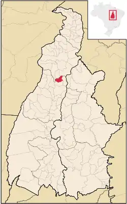 Location in Tocantins  state