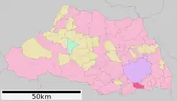 Location of Toda in Saitama Prefecture