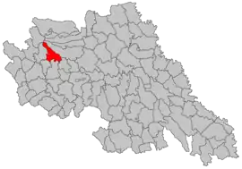 Location in Iași County