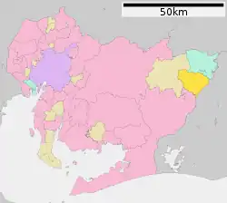 Location of Tōei in[Aichi Prefecture