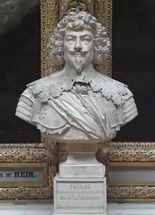 The Governor of Île de Ré (and future Marshal of France) Toiras led the defense of Saint-Martin-de-Ré. Versailles.