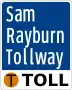 Sam Rayburn Tollway marker