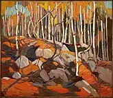 The Birch Grove, Autumn, Winter 1915–16. 101.6 × 116.8 cm. Art Gallery of Hamilton, Hamilton