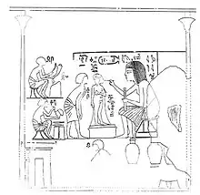 The sculptor Iuti-Iuti working on a statue of Beketaten