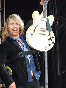 Tommy Shaw performing with Styx on July 2, 2010, at Memorial Park in Omaha, Nebraska