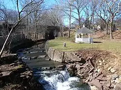 Toney's Brook flowing through The Glen in Glen Ridge