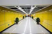 Concourse unpaid passageway