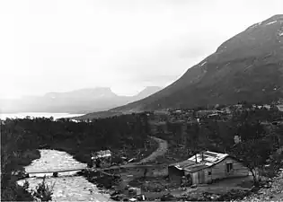 View of Torneträsk, Lapland, around 1900.