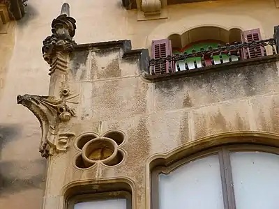 Gargoyle by Josep Plantada i Artiga in Tortosa, Catalonia, Spain (1915)