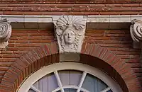 In the courtyard of a private mansion in Toulouse, representation of Pallas and the owl which is her attribute (18th century).