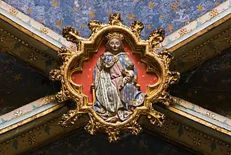 Bossed keystone in the ceiling of an apse chapel (Toulouse Cathedral)