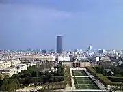 The Tour Montparnasse seen from the Eiffel Tower