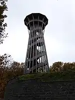 The wooden helical stairs of the Tour de Sauvabelin in Lausanne