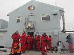 Tourists visit Vernadsky Station.