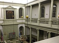 The synagogue's interior in 2019