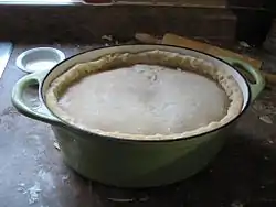 The tourtière is ready to be cooked.