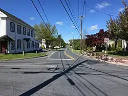 Hanoverville Road in Hanoverville, May 2020