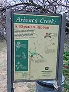 Sign at the Arivaca Creek traihead.